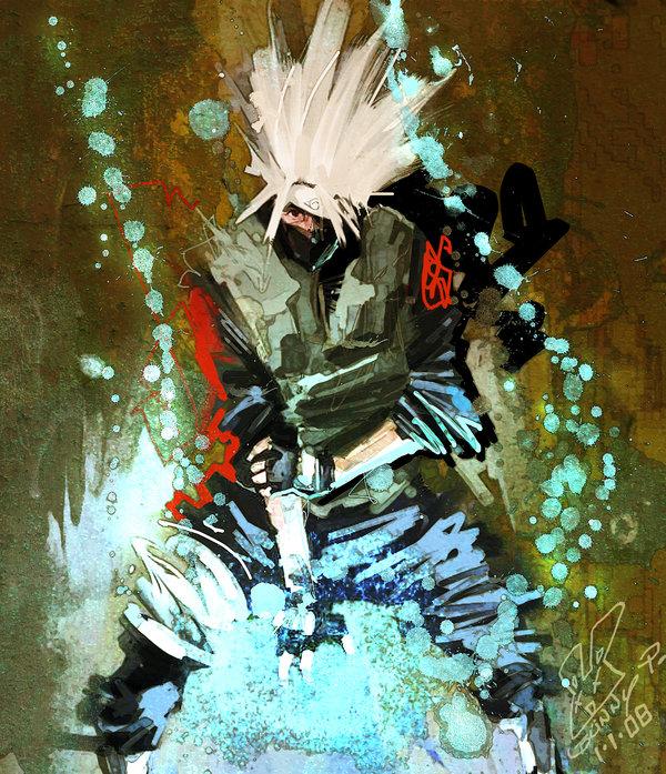 Kakashi Hatake chidori painting